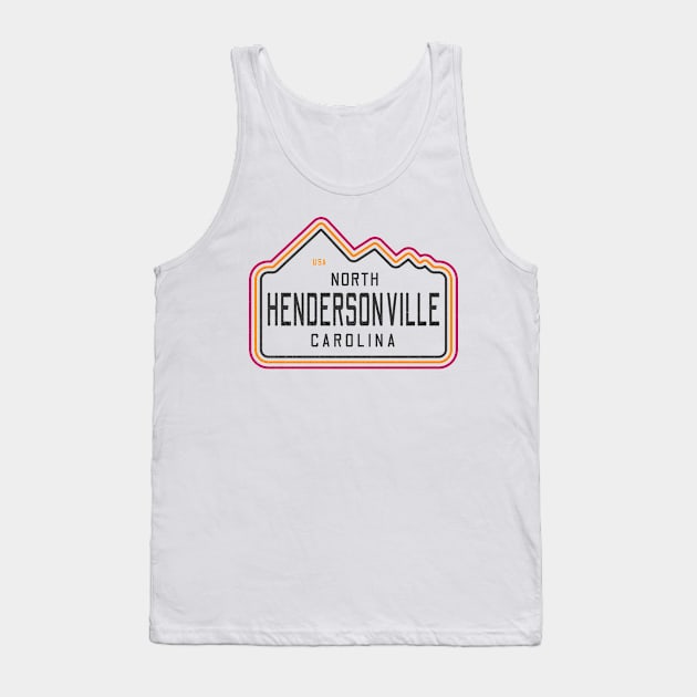 Visiting NC Mountain Cities Hendersonville, NC Neon Range Tank Top by Contentarama